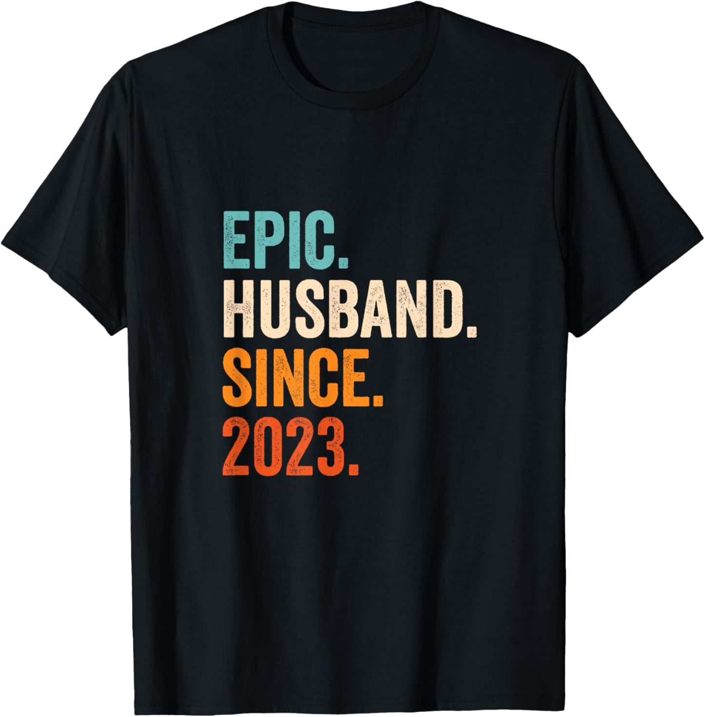 Epic Husband Since 2023 | 2nd wedding anniversary 2 years T-Shirt - T-Shirt | Black