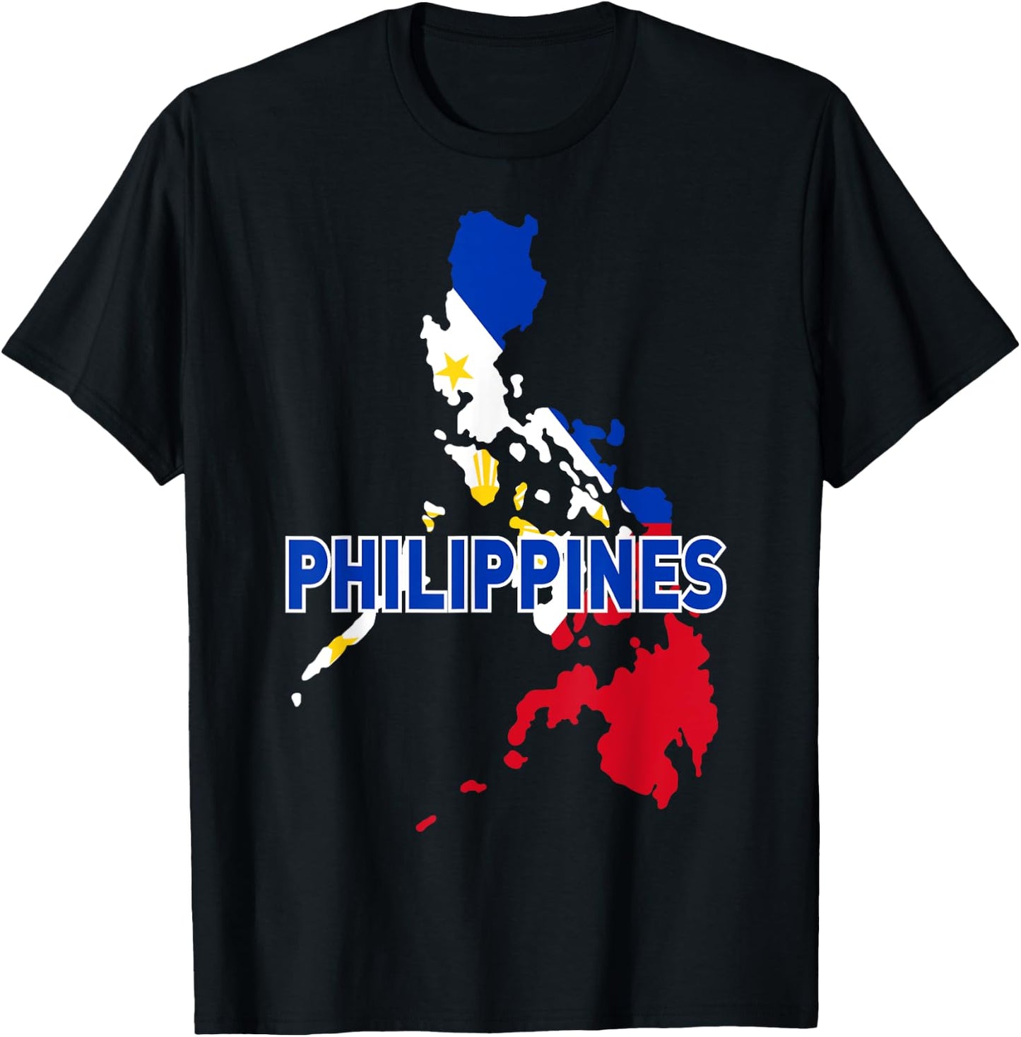 Proud Family and Patriotic Flag of Country Philippines T-Shirt - T-Shirt | Black