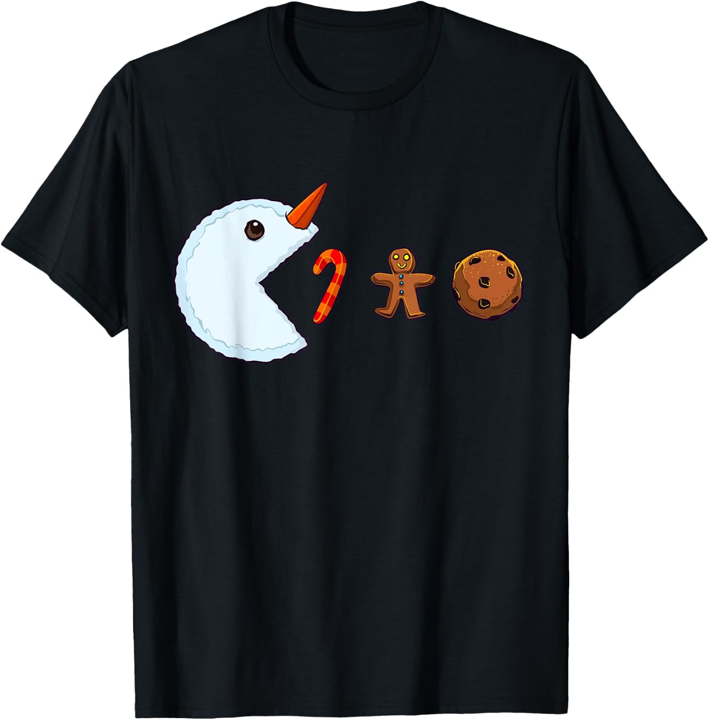 Christmas Gamer Video Game Snowman Candy Cane Boys Kids T-Shirt - T-Shirt | Black