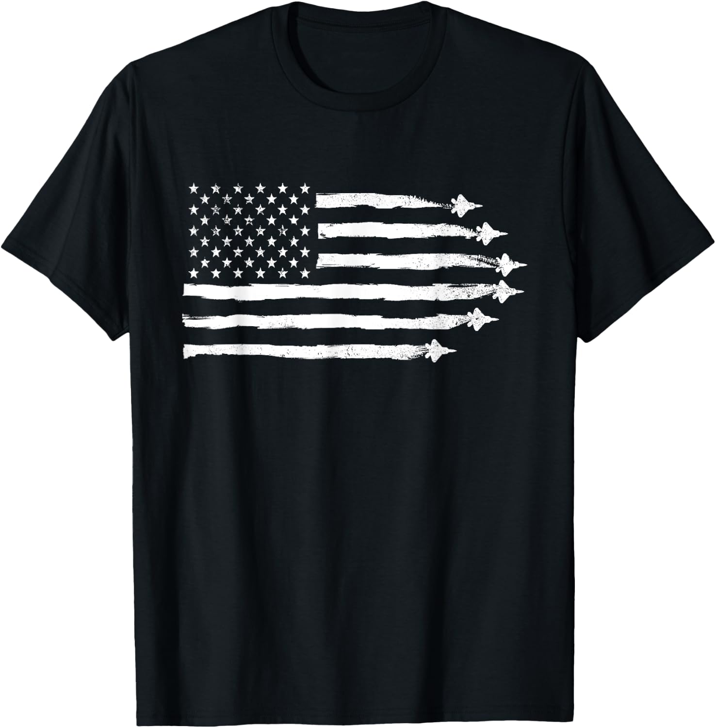 F22 Raptor Patriotic Vintage USA Flag Fighter Jets Men T-Shirt - T-Shirt | Black