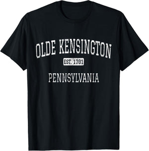 Olde Kensington Pennsylvania Philadelphia PA Vintage T-Shirt - T-Shirt | Black