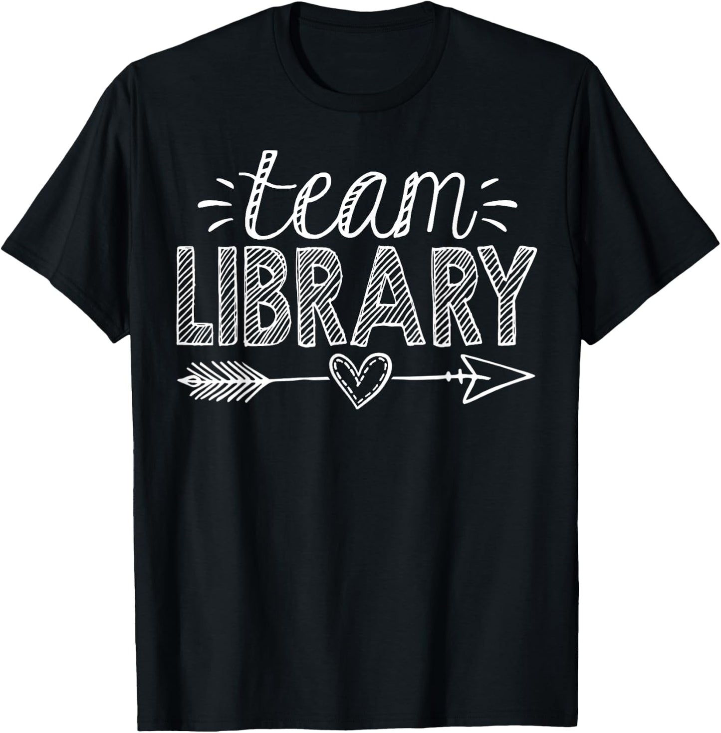 Team Library Teacher Student Back To School T-Shirt - T-Shirt | Black