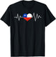 Chile Flag Heartbeat Chilean Men Women Kids T-Shirt - T-Shirt | Black
