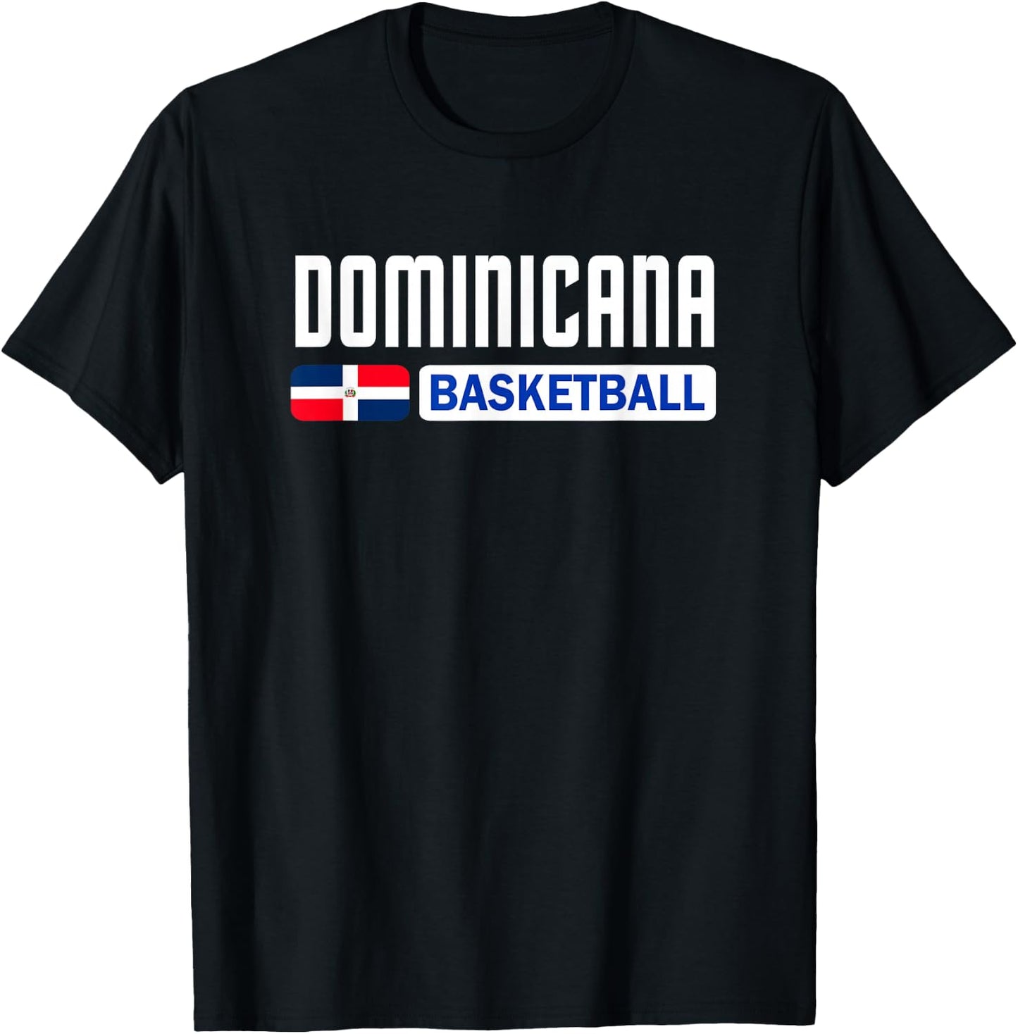 Dominican Republic Basketball Dominicana Flag Sports T-Shirt - T-Shirt | Black