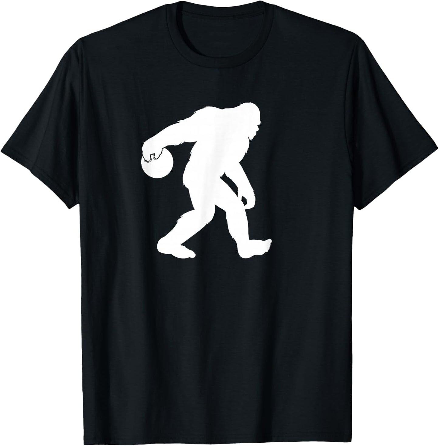 Bigfoot loves bowling funny Bigfoot bowling T-Shirt - T-Shirt | Black