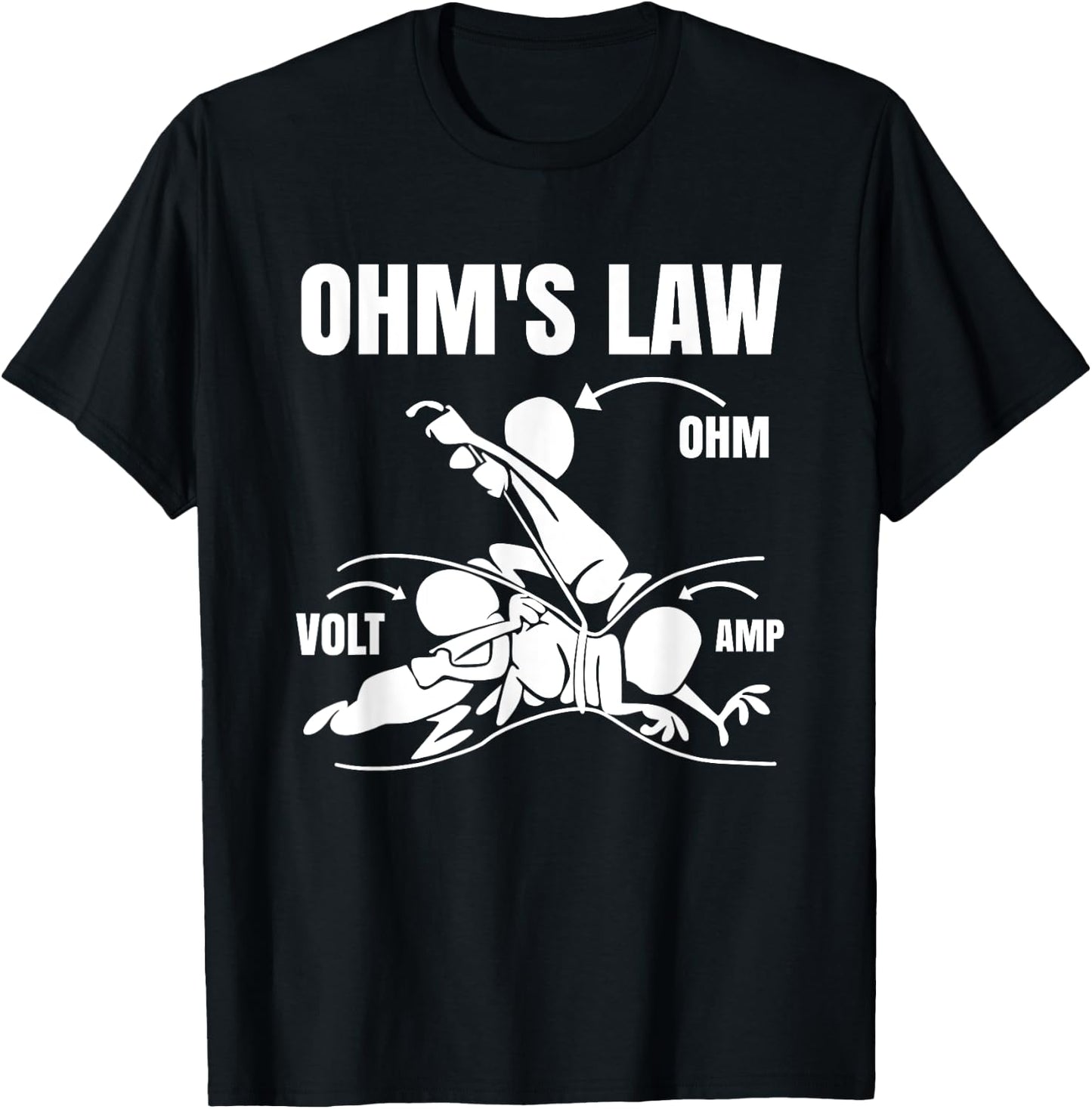 Ohm's Law Electrical Engineering Funny Engineer T-Shirt - T-Shirt | Black