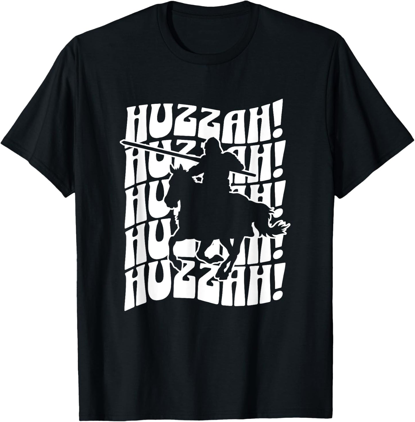 Huzzah Medieval Renaissance Faire Festival Fair Men Women T-Shirt - T-Shirt | Black