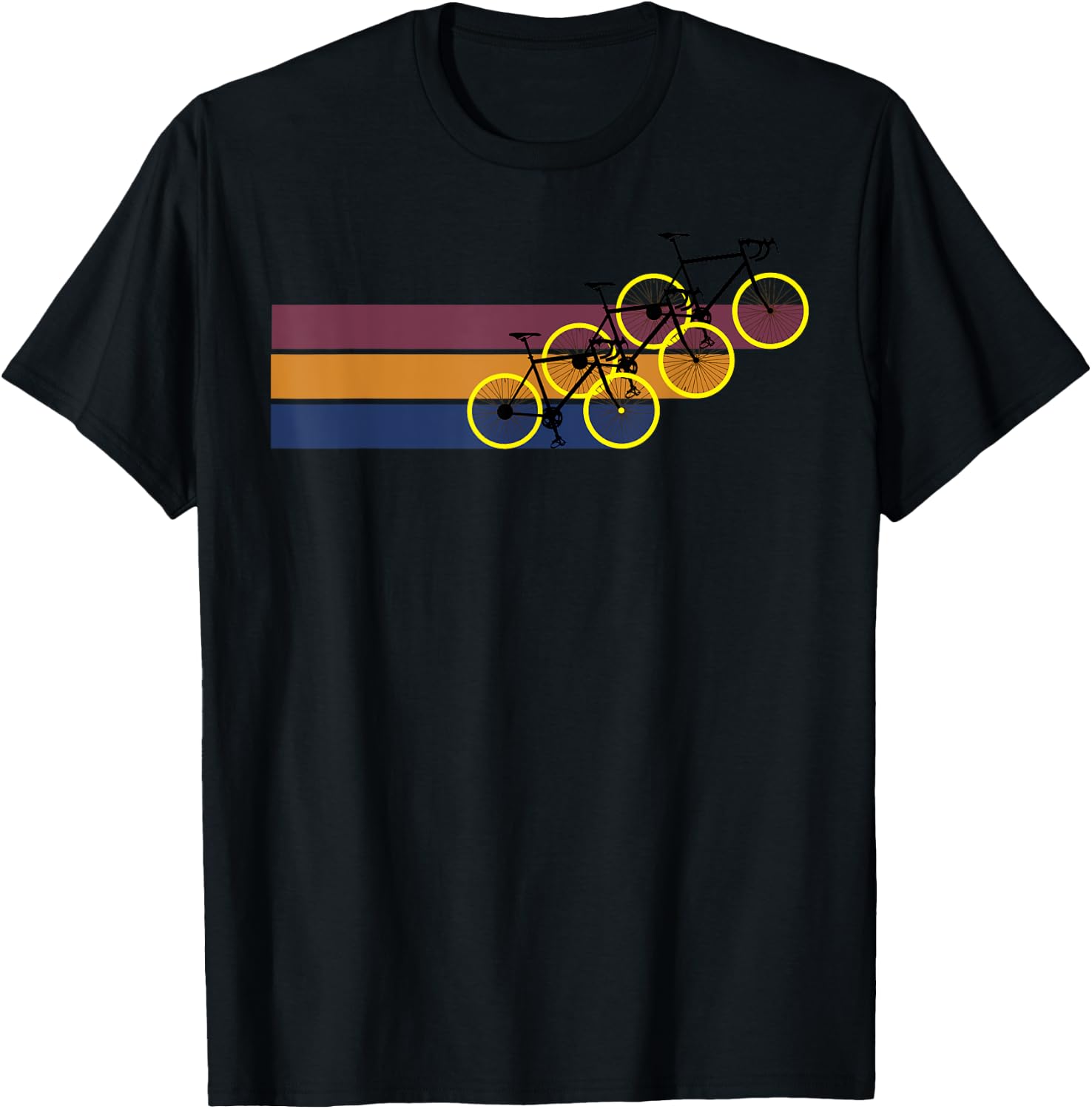 Vintage Minimalistic Cycling Funny Biking Bicycle Enthusiast T-Shirt - T-Shirt | Black