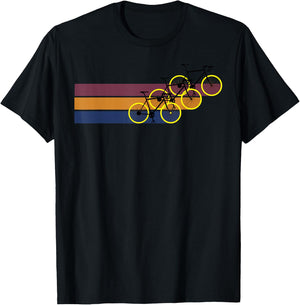 Vintage Minimalistic Cycling Funny Biking Bicycle Enthusiast T-Shirt - T-Shirt | Black