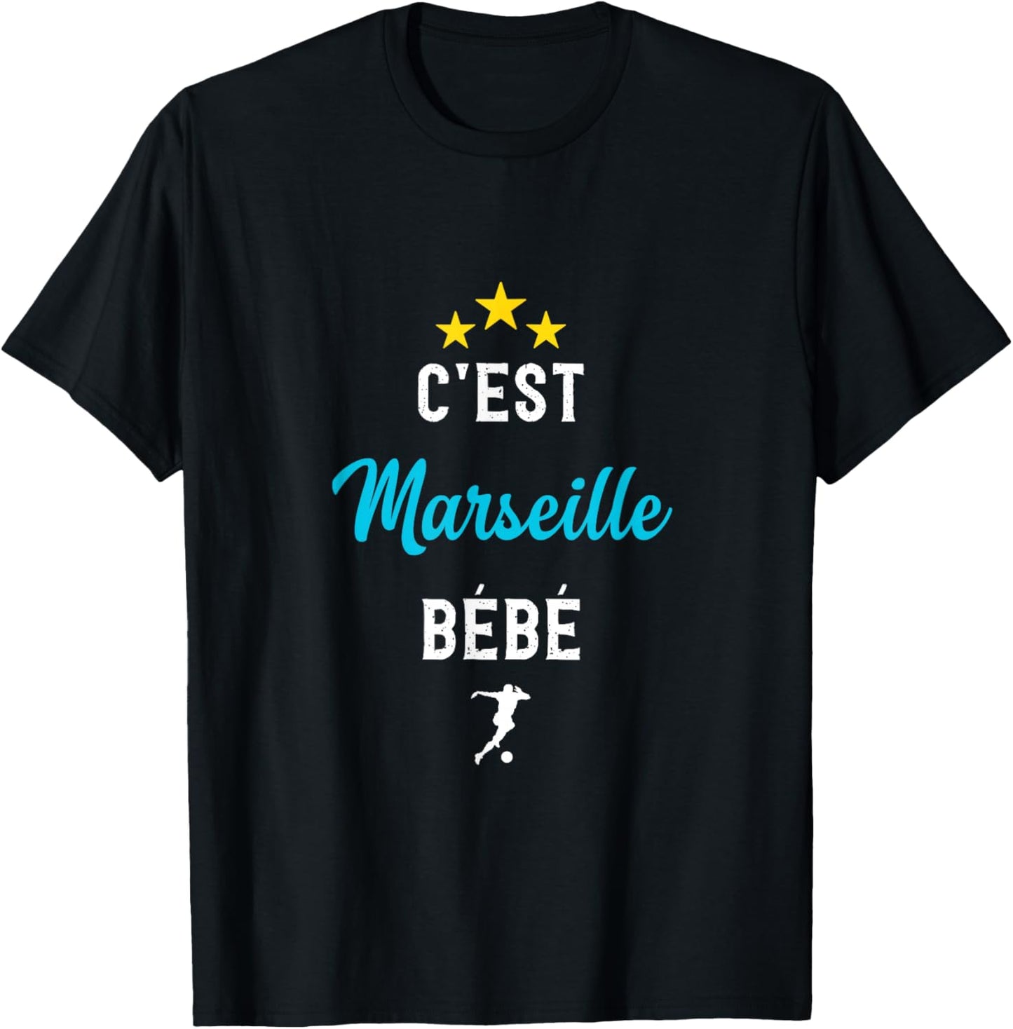C'est Marseille Baby Gift OM Marseille Football Supporter T-Shirt - T-Shirt | Black