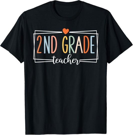 Second Grade Teacher 2nd Grade Teachers Back to School T-Shirt - T-Shirt | Black