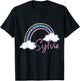 Sylvie Name tag Girl Boho Rainbow Pink Sylvie Rainbow T-Shirt - T-Shirt | Black
