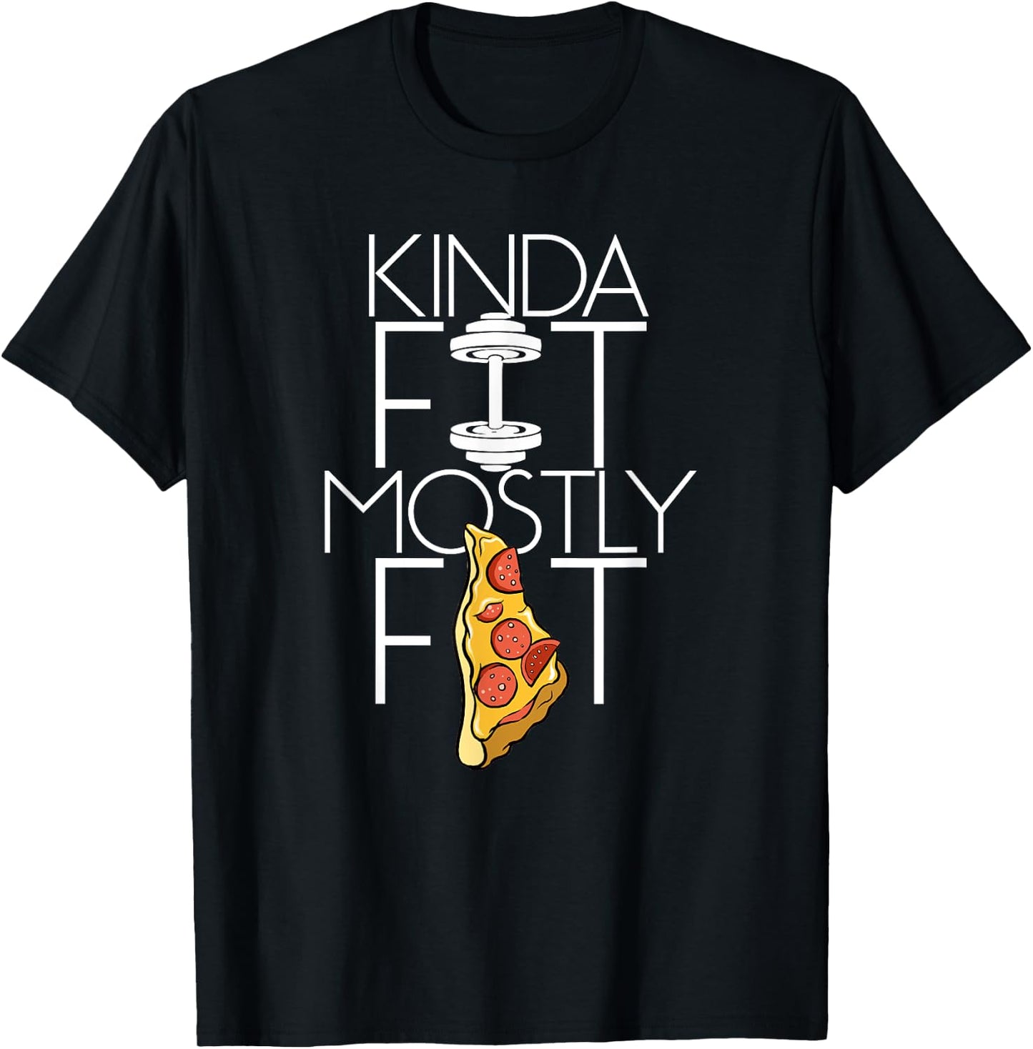 Sets and Reps Apparel Kinda Fit Mostly Fat Fitness Workout T-Shirt - T-Shirt | Black