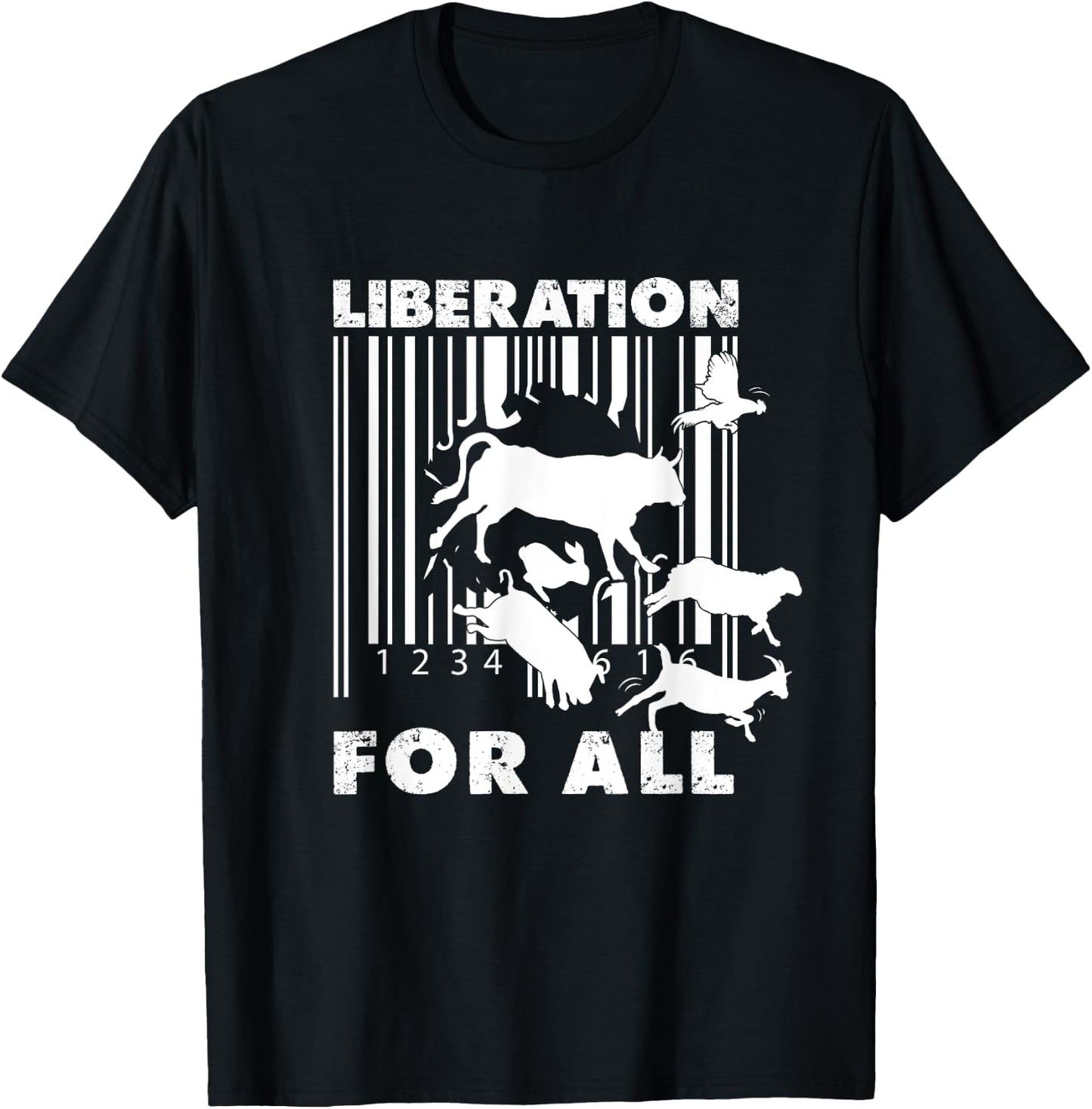Liberation For All Animal Rights T-Shirt - T-Shirt | Black