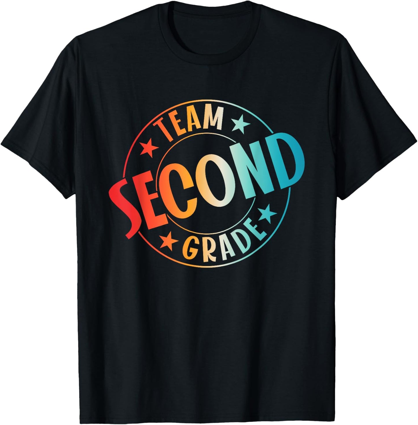 Team Second Grade Teacher Student Back To School 2nd Grade T-Shirt - T-Shirt | Black