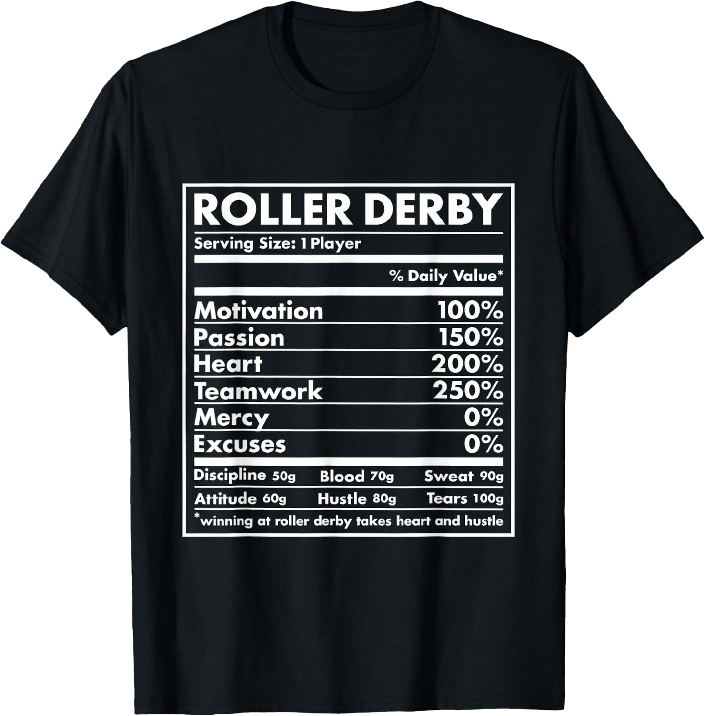 Sport Nutrition Roller Derby T-Shirt - T-Shirt | Black