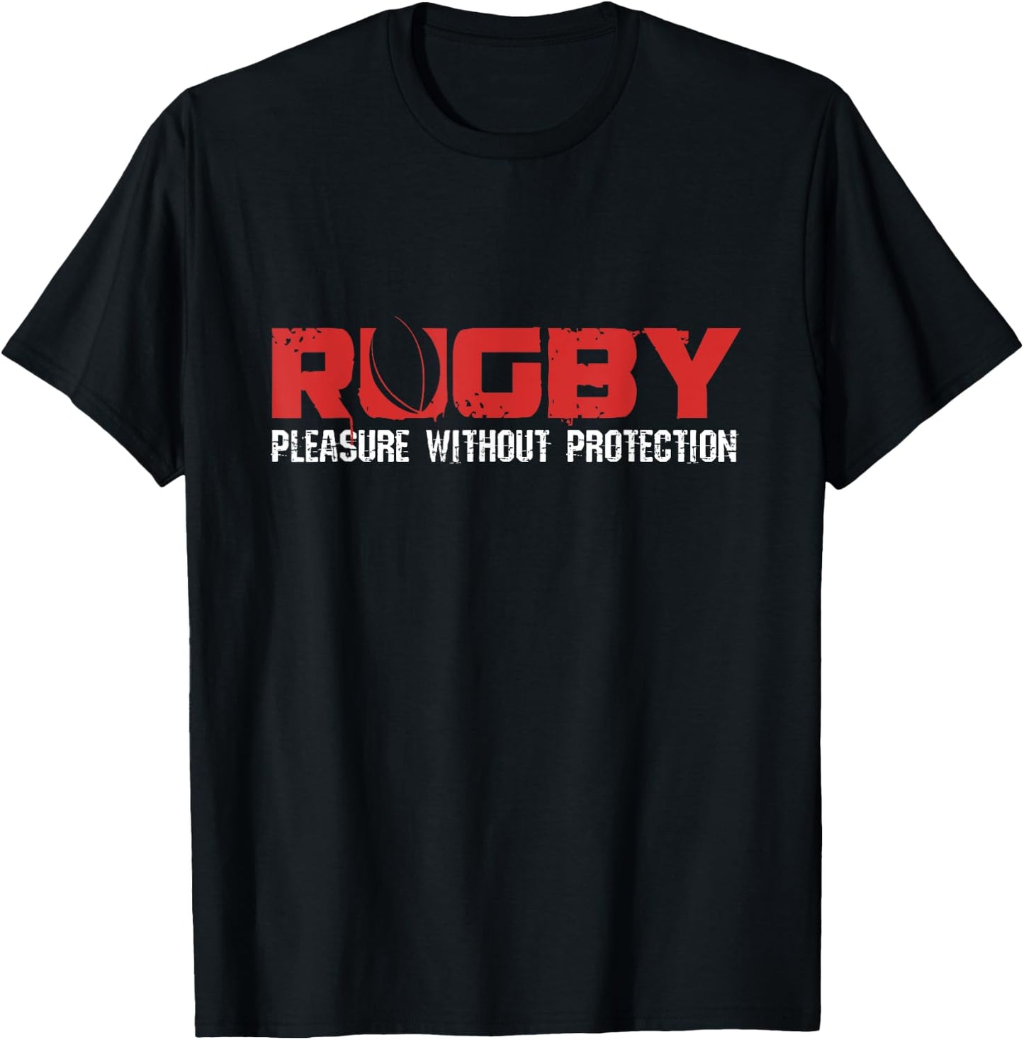 Rugby Designs -Adults Black Rugby , Small, Short Sleeve T-Shirt - T-Shirt | Black