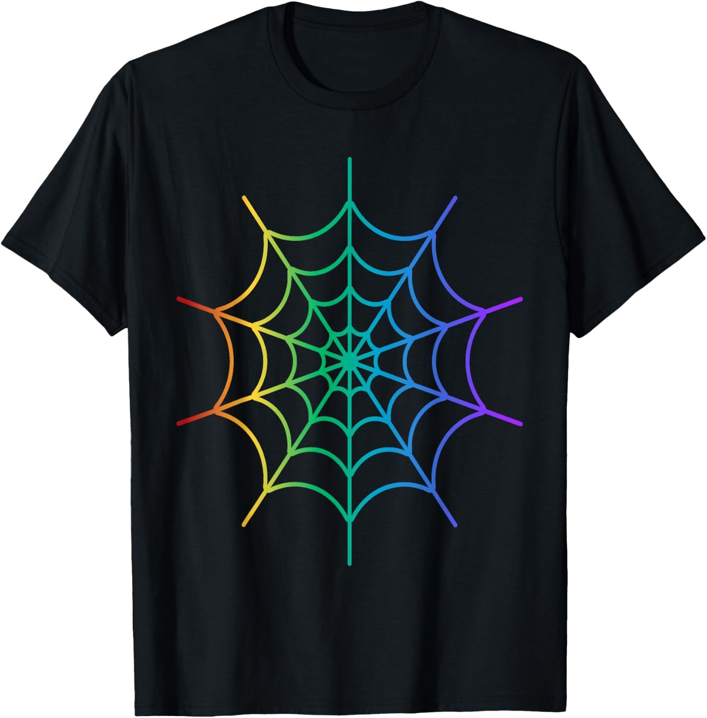Kids Cool Halloween Spider Web Costume Rainbow Spider T-Shirt - T-Shirt | Black