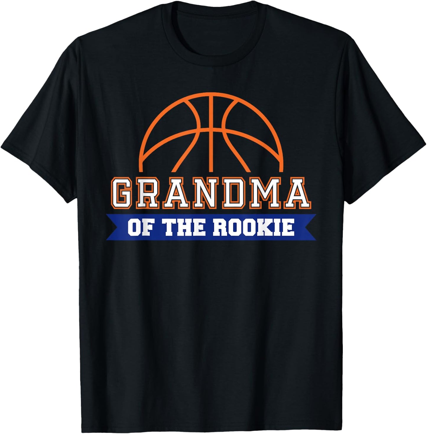 Grandma of Rookie 1st Birthday Basketball Theme Matching T-Shirt - T-Shirt | Black