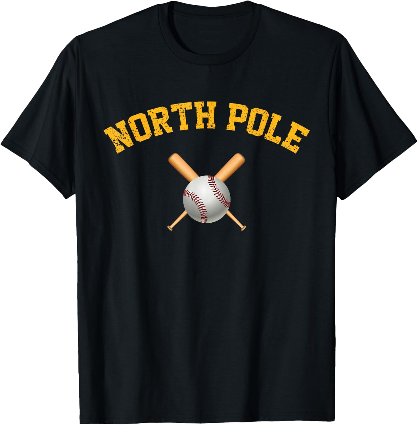 North Pole Baseball T-Shirt - T-Shirt | Black