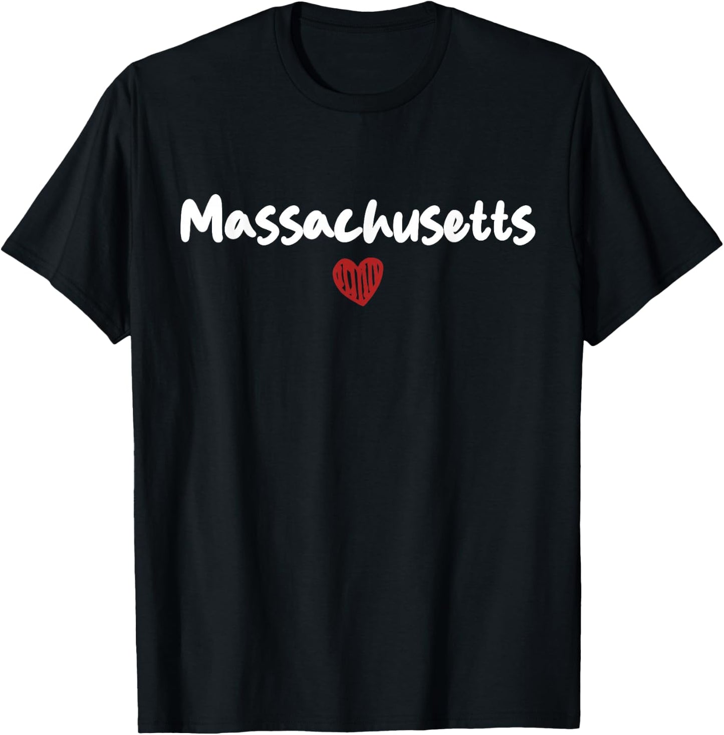 Graphic Club Inc. Massachusetts I Love Massachusetts Classic T-Shirt - T-Shirt | Black