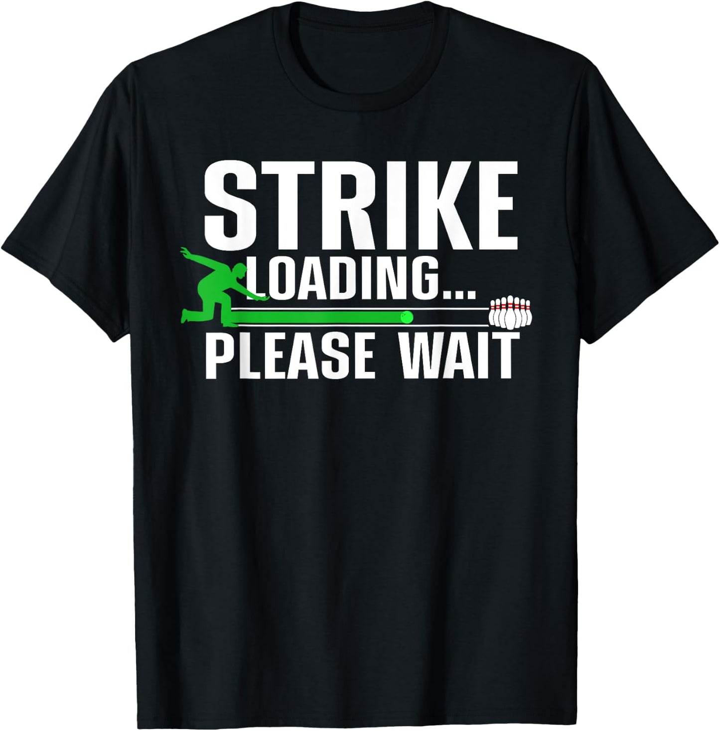 Cool Bowling Art Women Kids Bowler Bowling Player T-Shirt - T-Shirt | Black