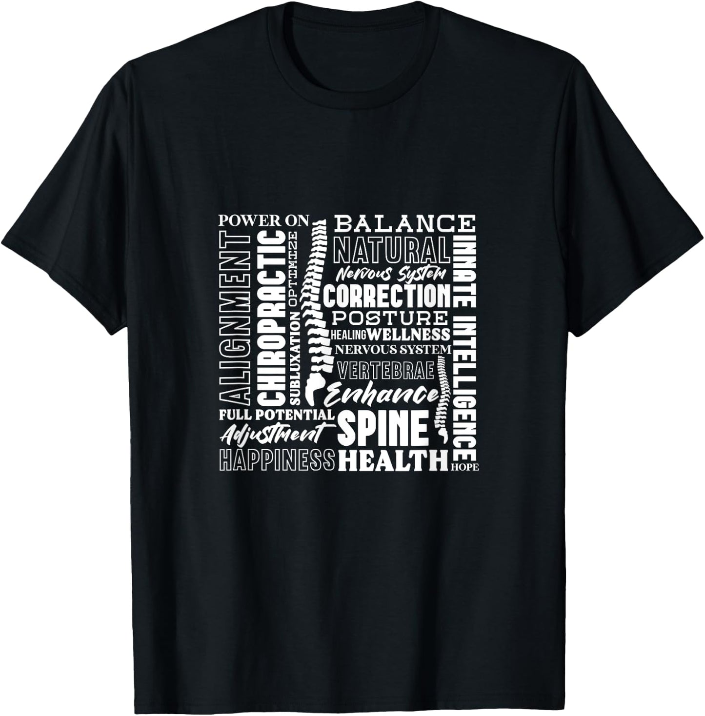 Chiropractor Chiropractic Spine Alignment Health T-Shirt - T-Shirt | Black