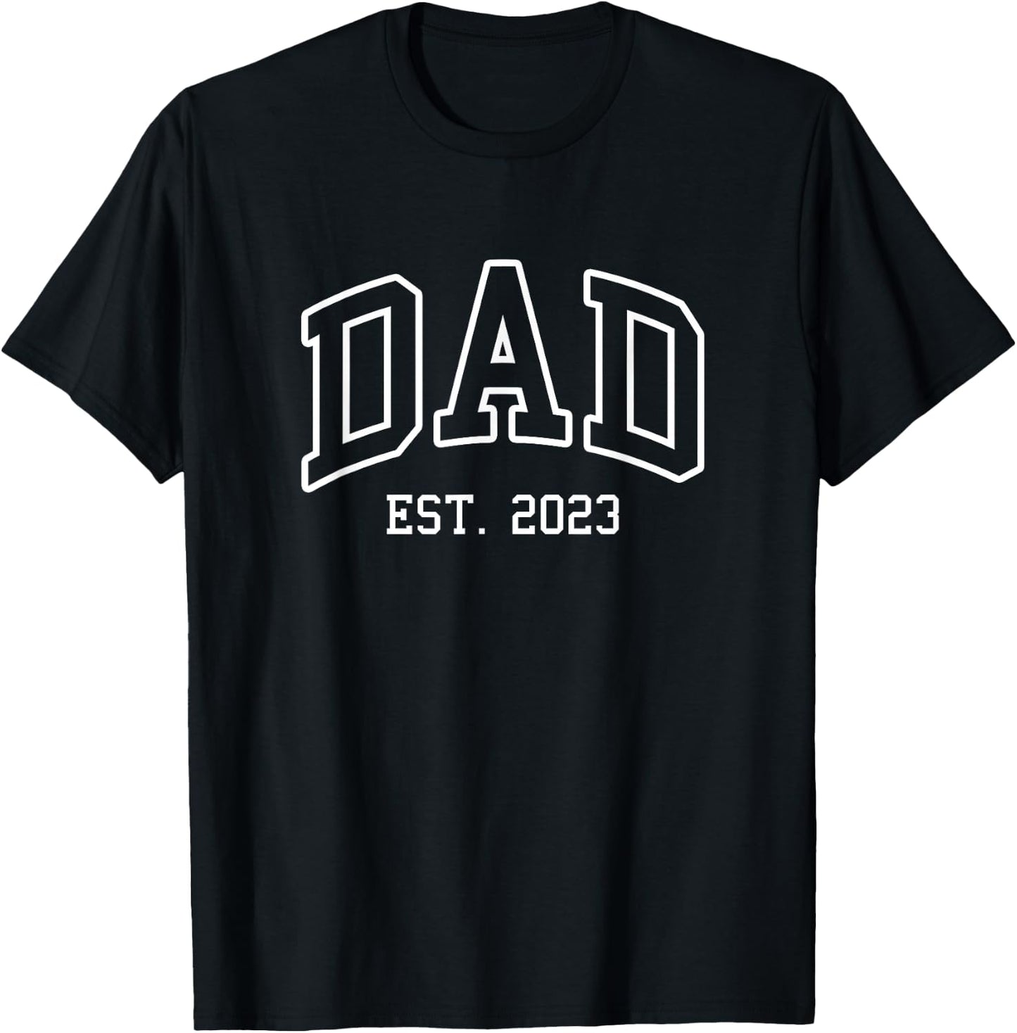 DAD - Est. 2023 - Best Father - Throwback Design - Classic T-Shirt - T-Shirt | Black
