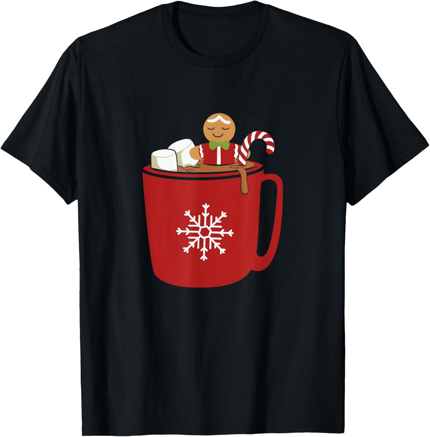 Xmas Christmas Hot Chocolate Cocoa T-Shirt - T-Shirt | Black