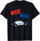 Wee Woo Police Car Funny Cute for kids and Family T-Shirt - T-Shirt | Black