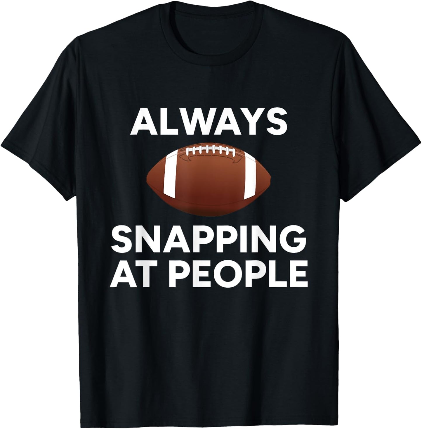 Football Center, Football Player by Bain Graphics Men's Black Short Sleeve Modern Classic Fit , Size Small T-Shirt - T-Shirt | Black