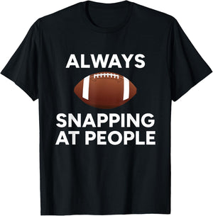 Football Center, Football Player by Bain Graphics Men's Black Short Sleeve Modern Classic Fit , Size Small T-Shirt - T-Shirt | Black