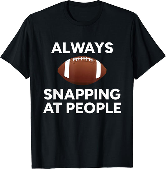 Football Center, Football Player by Bain Graphics Men's Black Short Sleeve Modern Classic Fit , Size Small T-Shirt - T-Shirt | Black