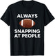 Football Center, Football Player by Bain Graphics Men's Black Short Sleeve Modern Classic Fit , Size Small T-Shirt - T-Shirt | Black