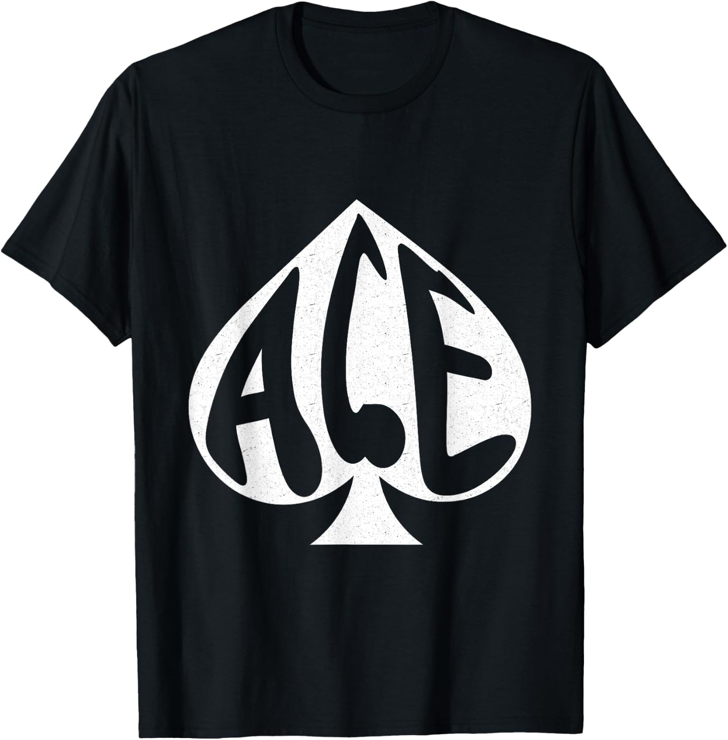 Vintage Ace of Spades Texas Hold'em Playing Card T-Shirt - T-Shirt | Black