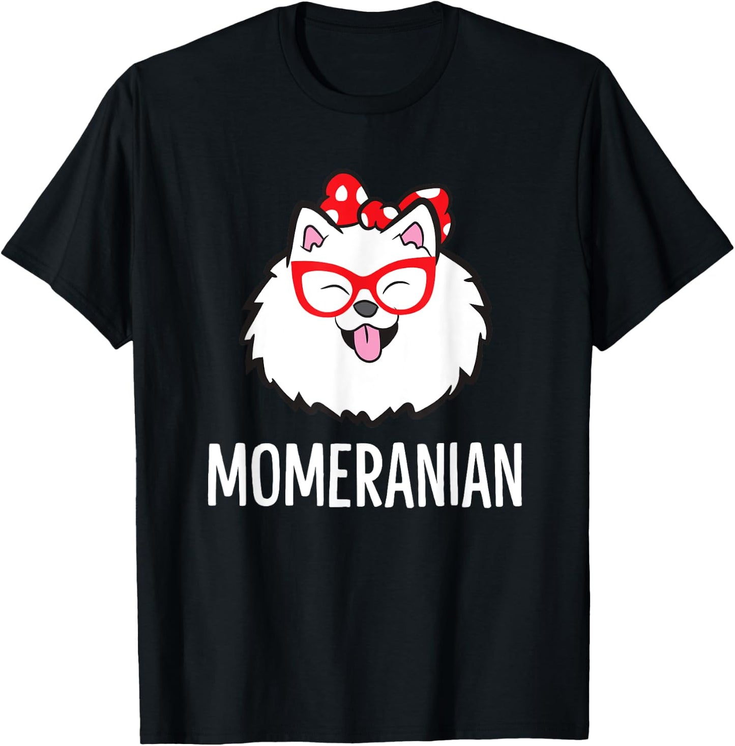 Momeranian Funny Pomeranian Mom Cute Pet Pomeranian T-Shirt - T-Shirt | Black