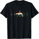 Western Pleasure Heartbeat Retro ECG EKG T-Shirt - T-Shirt | Black