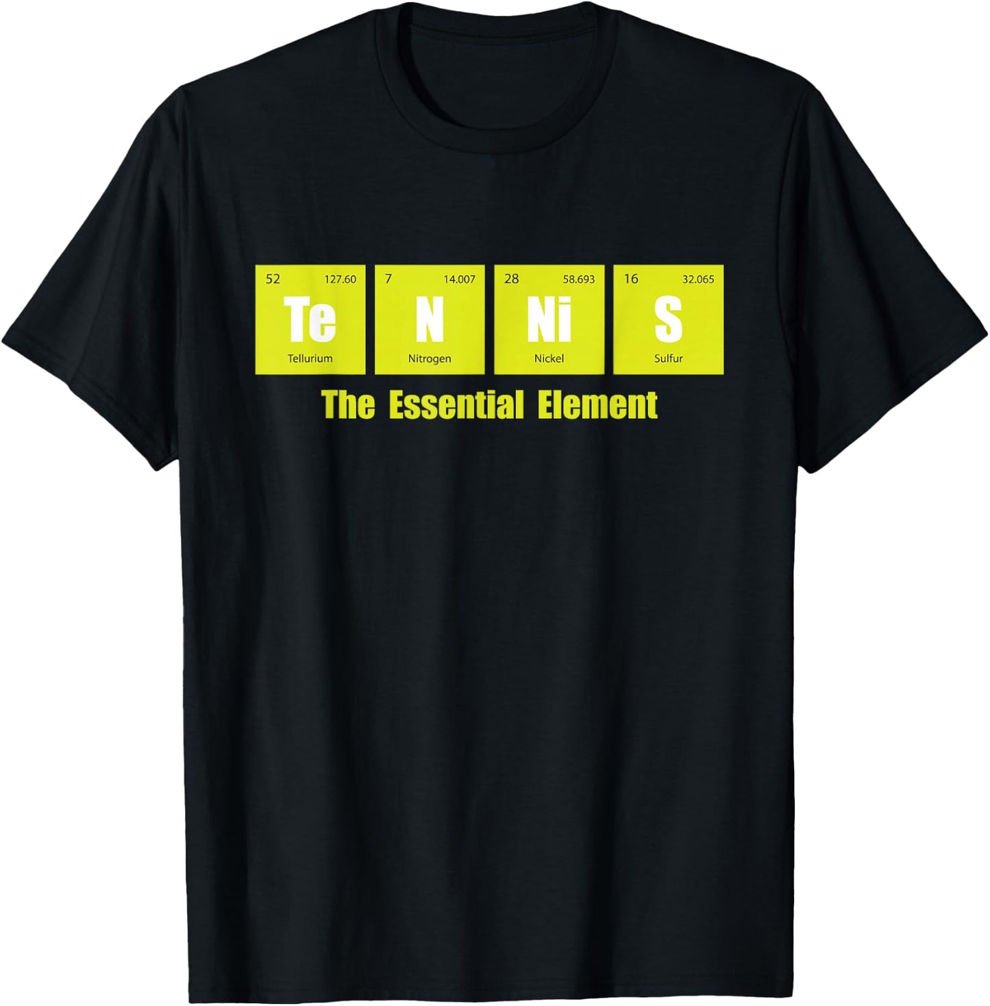 Tennis The Essential Element - Tournament Sports Lover T-Shirt - T-Shirt | Black