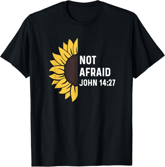 John 14:27 14 27 God Jesus Religious Quote Christian Cross T-Shirt - T-Shirt | Black