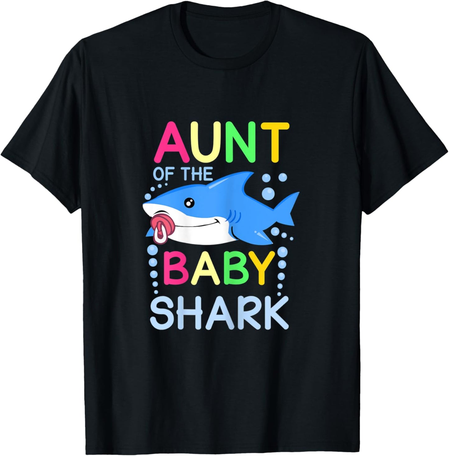 Aunt of the baby shark cute family matching outfit T-Shirt - T-Shirt | Black