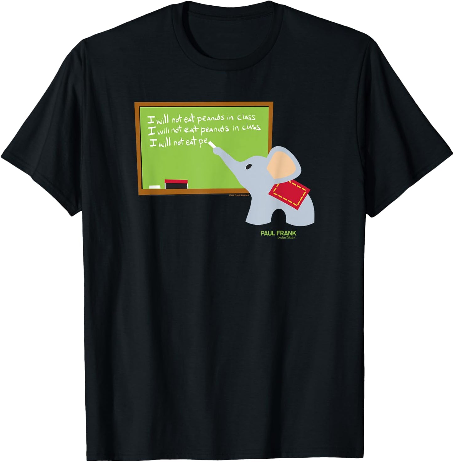 Paul Frank Ellie The Elephant Class Chalk Board T-Shirt - T-Shirt | Black