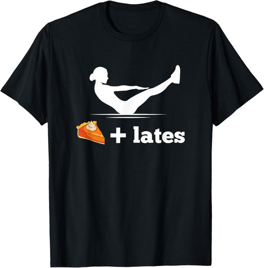 Pumpkin Pie Pilates Pose Pun Exercise Thanksgiving T-Shirt - T-Shirt | Black