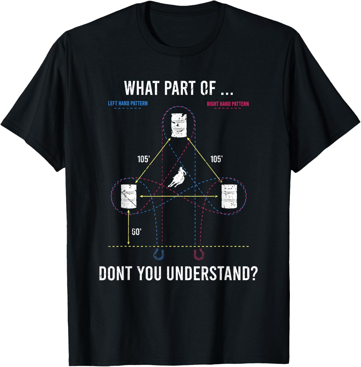 What Part Of Barrel Racing Dont You Understand Rodeo Cowgirl T-Shirt - T-Shirt | Black