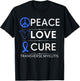 Transverse Myelitis Awareness Spine Warrior Blue Ribbon T-Shirt - T-Shirt | Black