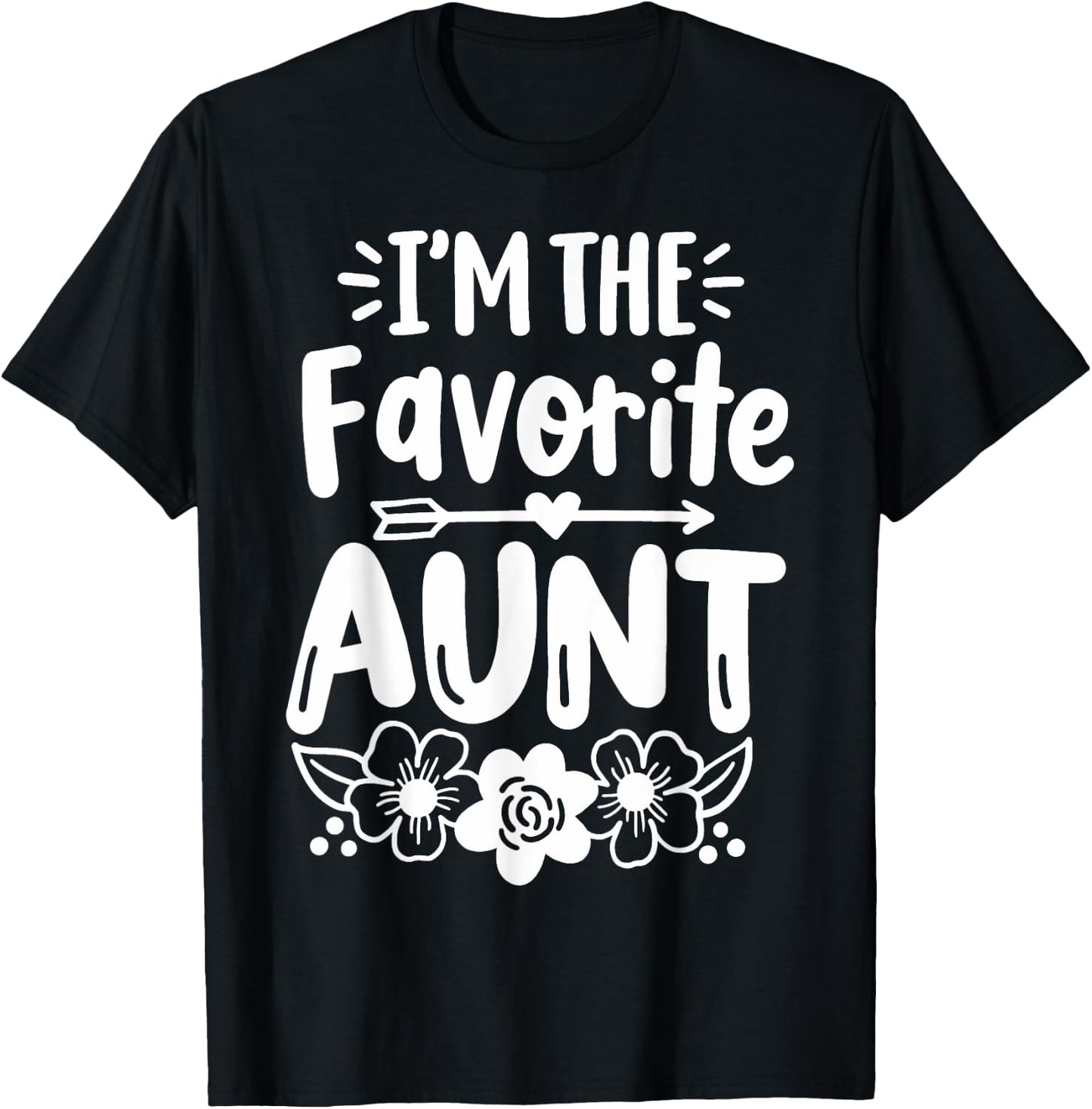 Auntie Aunt Squad Co. Women's Favorite Aunt T-Shirt - T-Shirt | Black