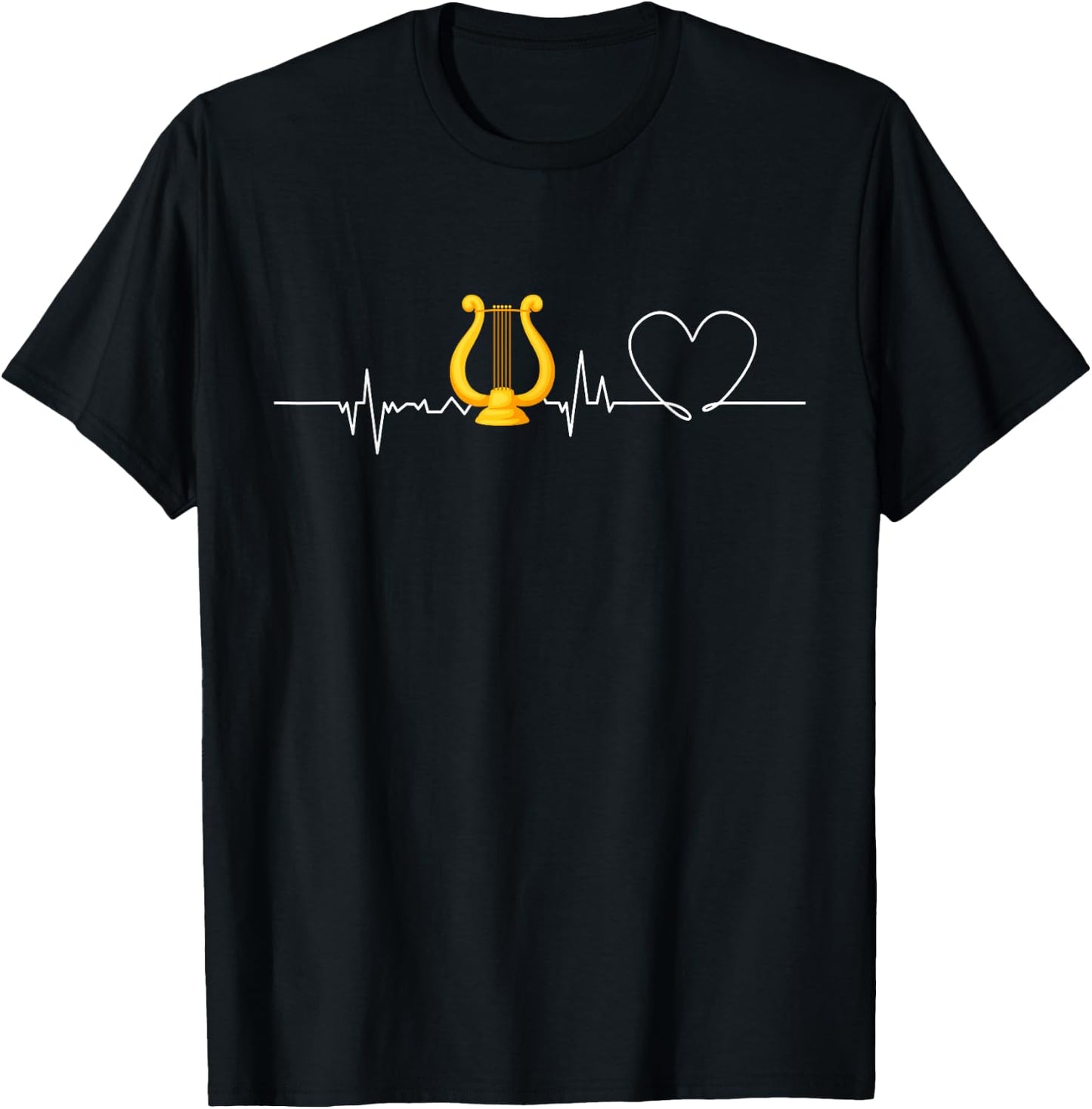 Love lyre women Shirt lyre music Lovers men, kids and girls T-Shirt - T-Shirt | Black