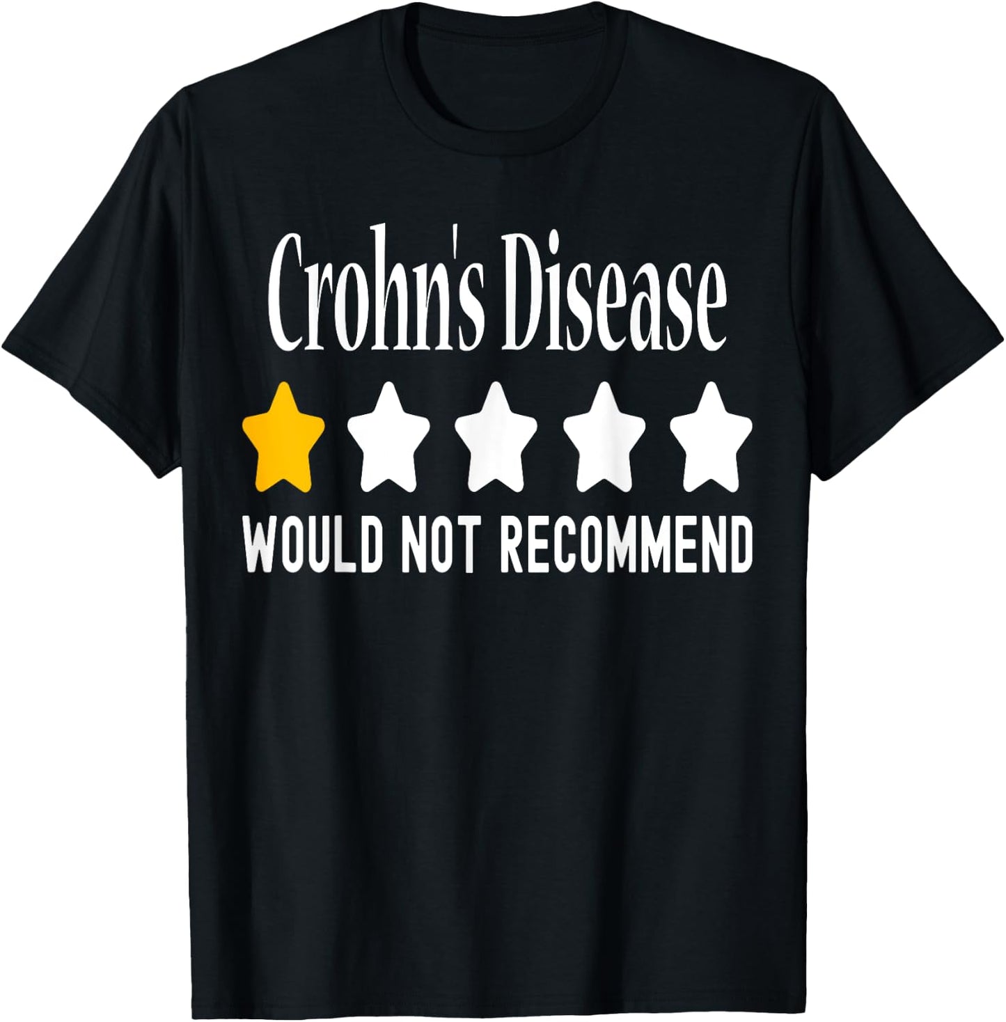 Crohn's Disease Awareness Funny Crohn's Disease Warrior T-Shirt - T-Shirt | Black