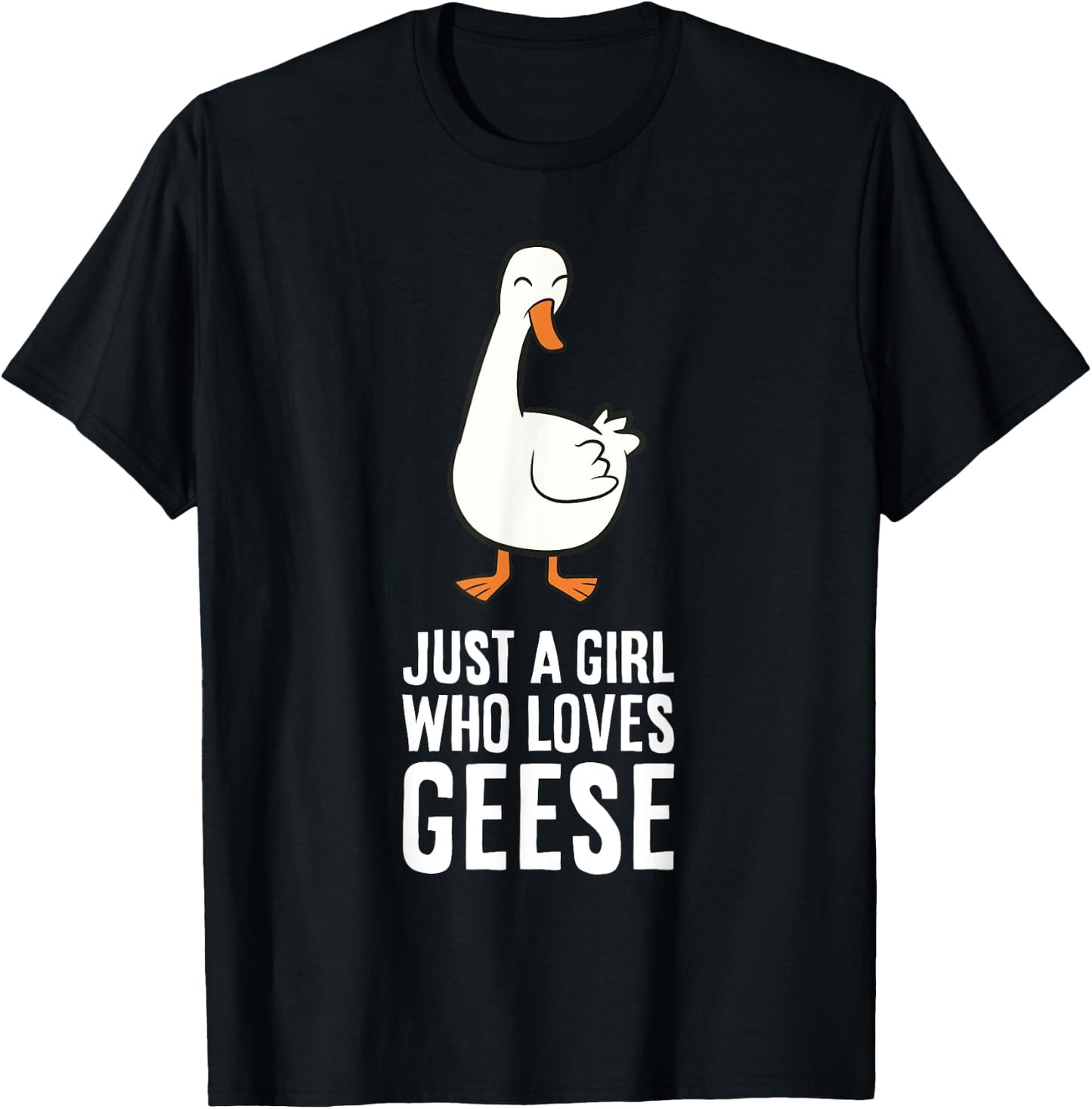 Just a Girl Who Loves Geese T-Shirt - T-Shirt | Black