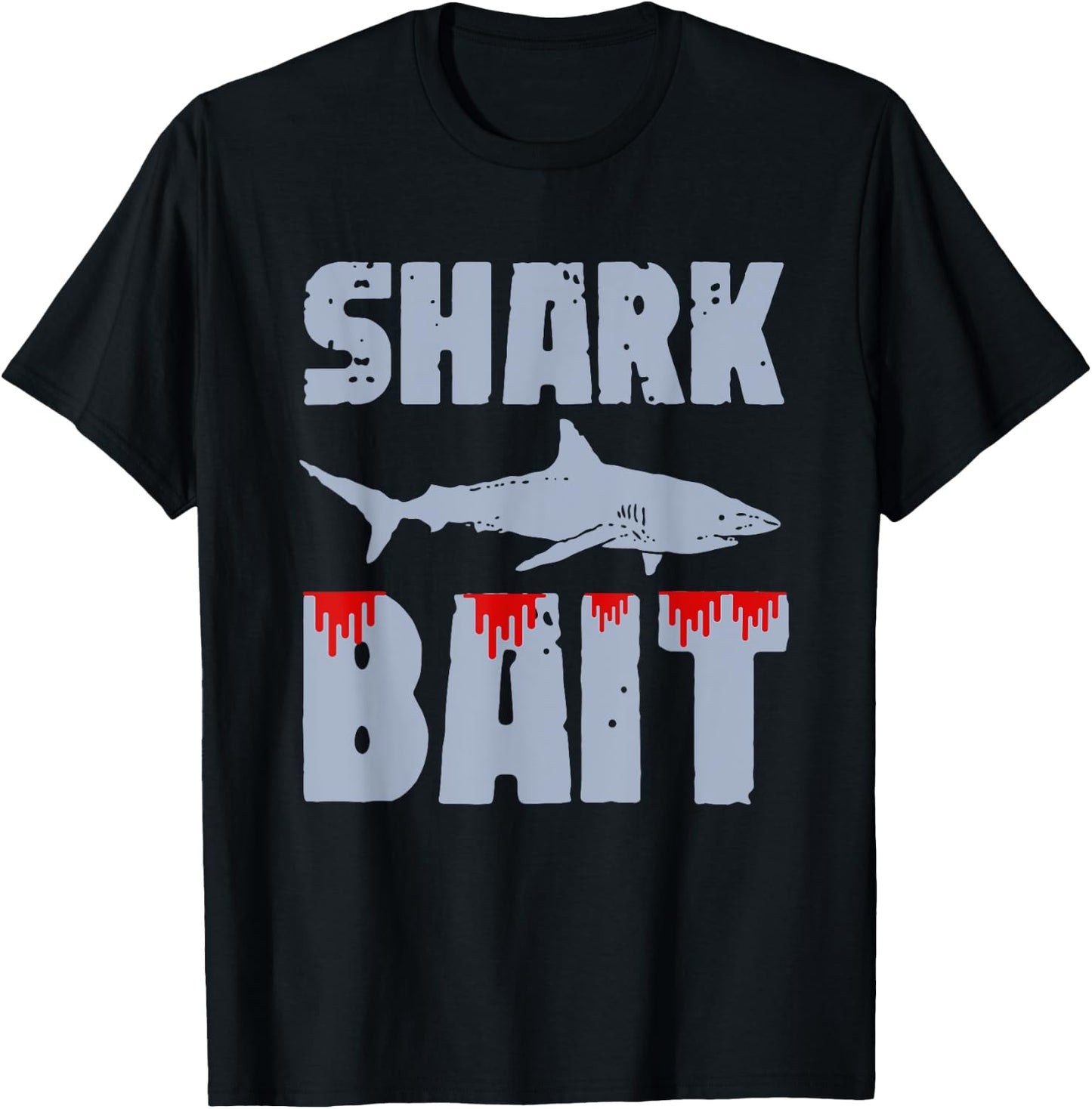 shark bait funny beach vacation summer shark lover Men Women T-Shirt - T-Shirt | Black