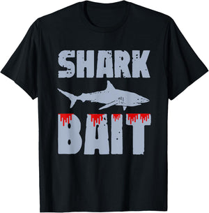 shark bait funny beach vacation summer shark lover Men Women T-Shirt - T-Shirt | Black